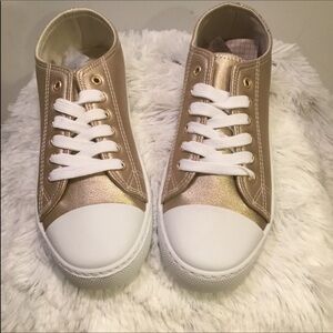 QUPID size 6 gold sneakers new in box